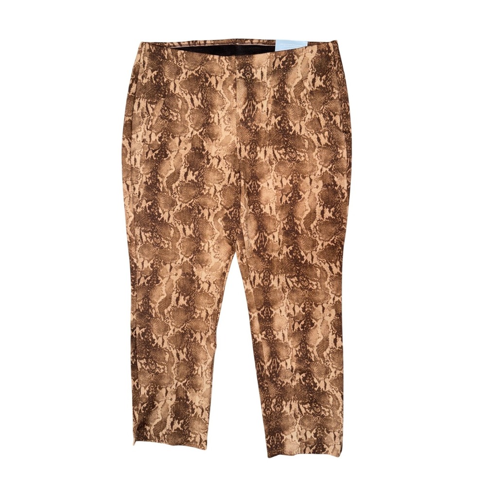 Chicos So Slimming 360 Juliet Slim Leg Pull On Pants Snake Print Career Office 3